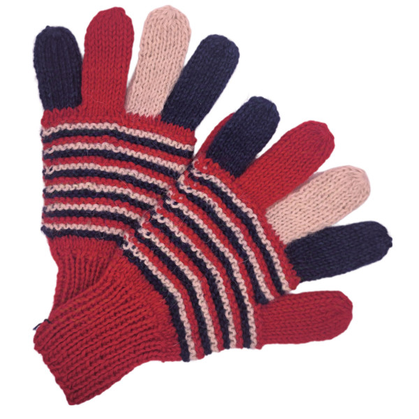 Size M - Colorful Gloves - Hand knitted