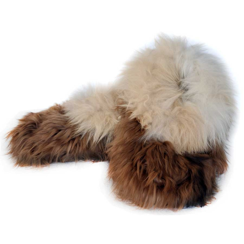 Plush Slippers for Adults - Alpaca Fur