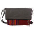 Bolso bandolera aguayo y cuero de llama