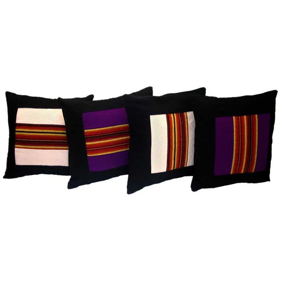 Negro con blanco y violeta